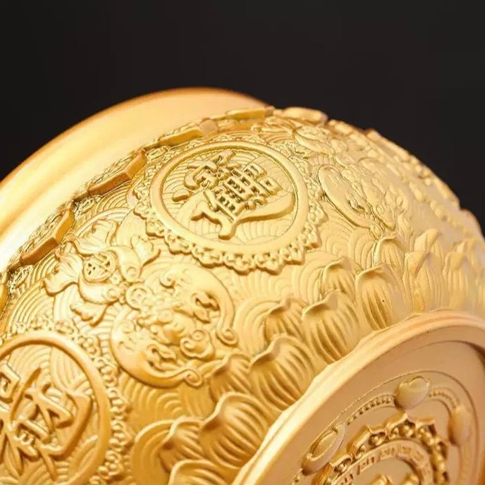 Elegant Chinese Feng Shui wealth bowl for tea table and home decoration
