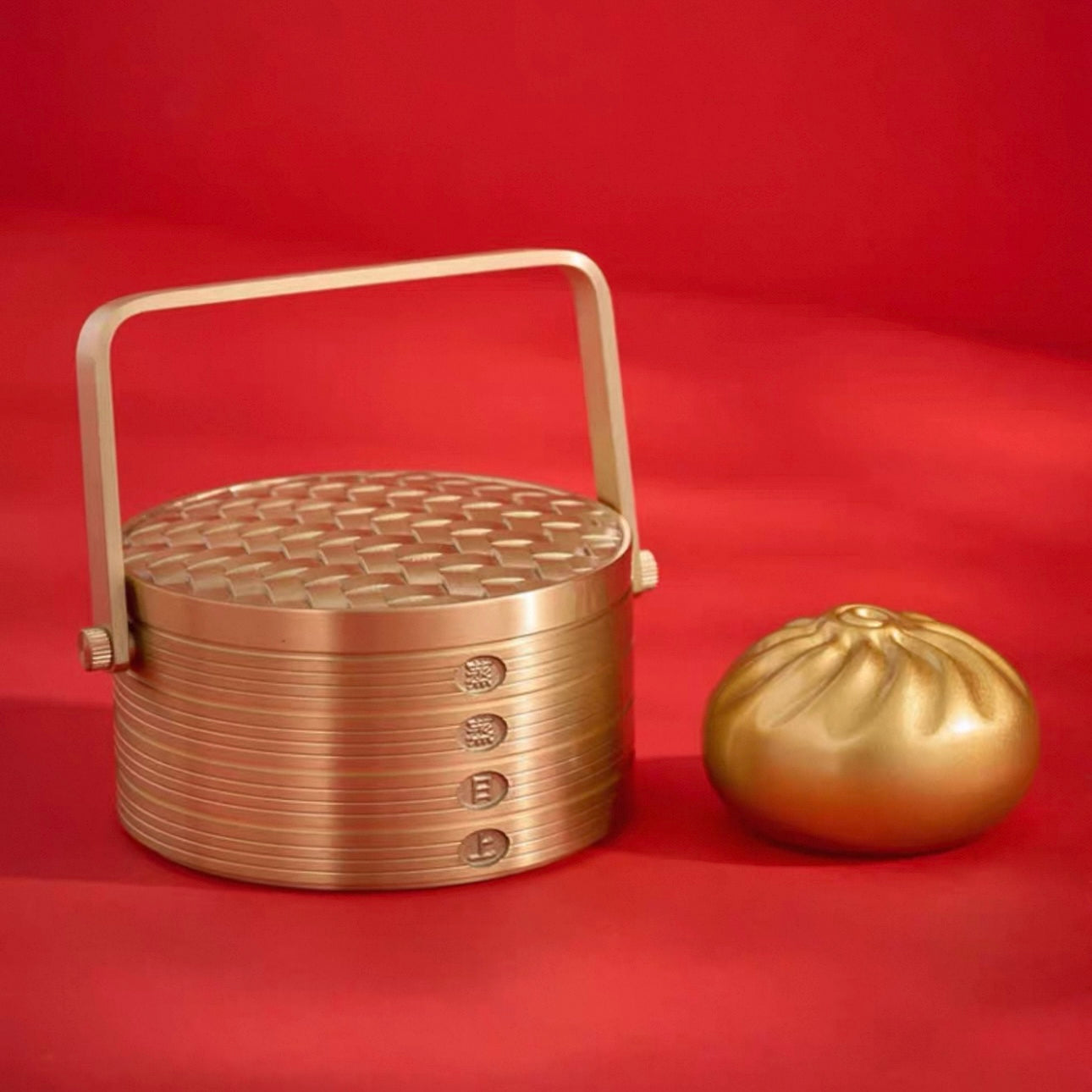 Seekeven Blessed Steamer Bun Wealth Ornament – Prosperity & Abundance Feng Shui Decor