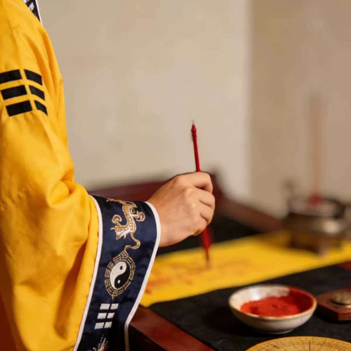Authentic Chinese handwritten Fu talisman blessed for prosperity and positive energy