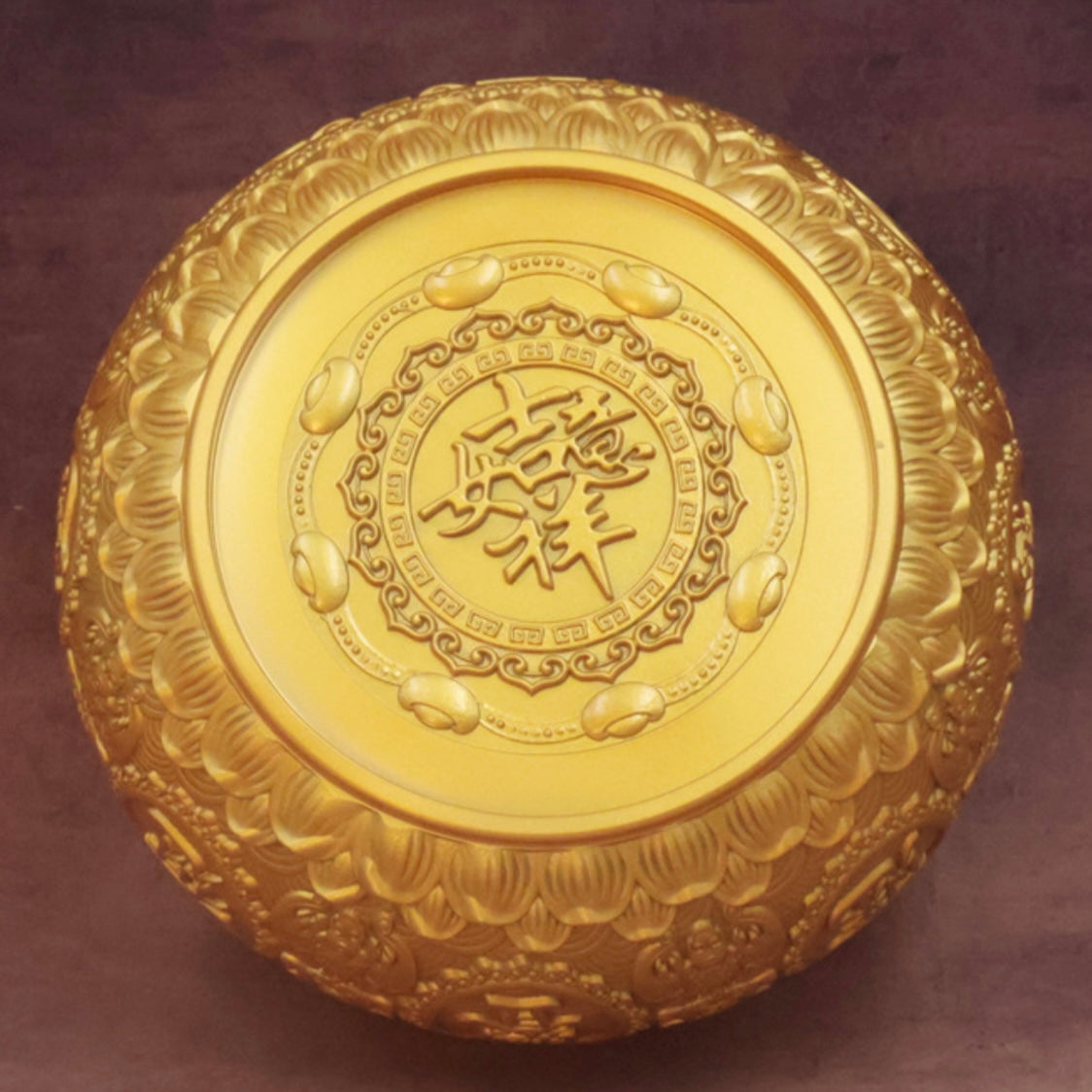 Luxury Feng Shui brass prosperity bowl for office and business opening gift