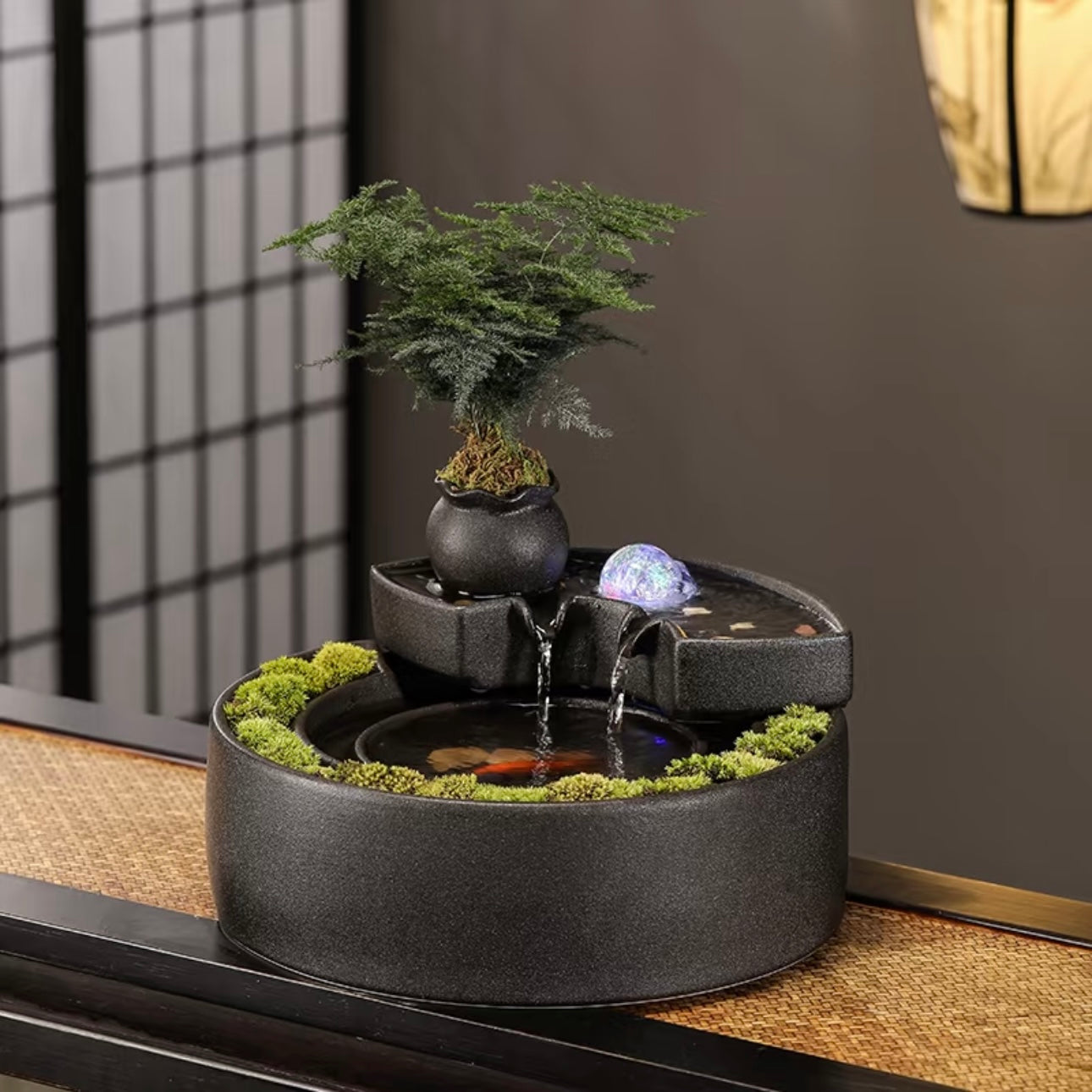 Indoor water fountain popular in Singapore feng shui home decor
